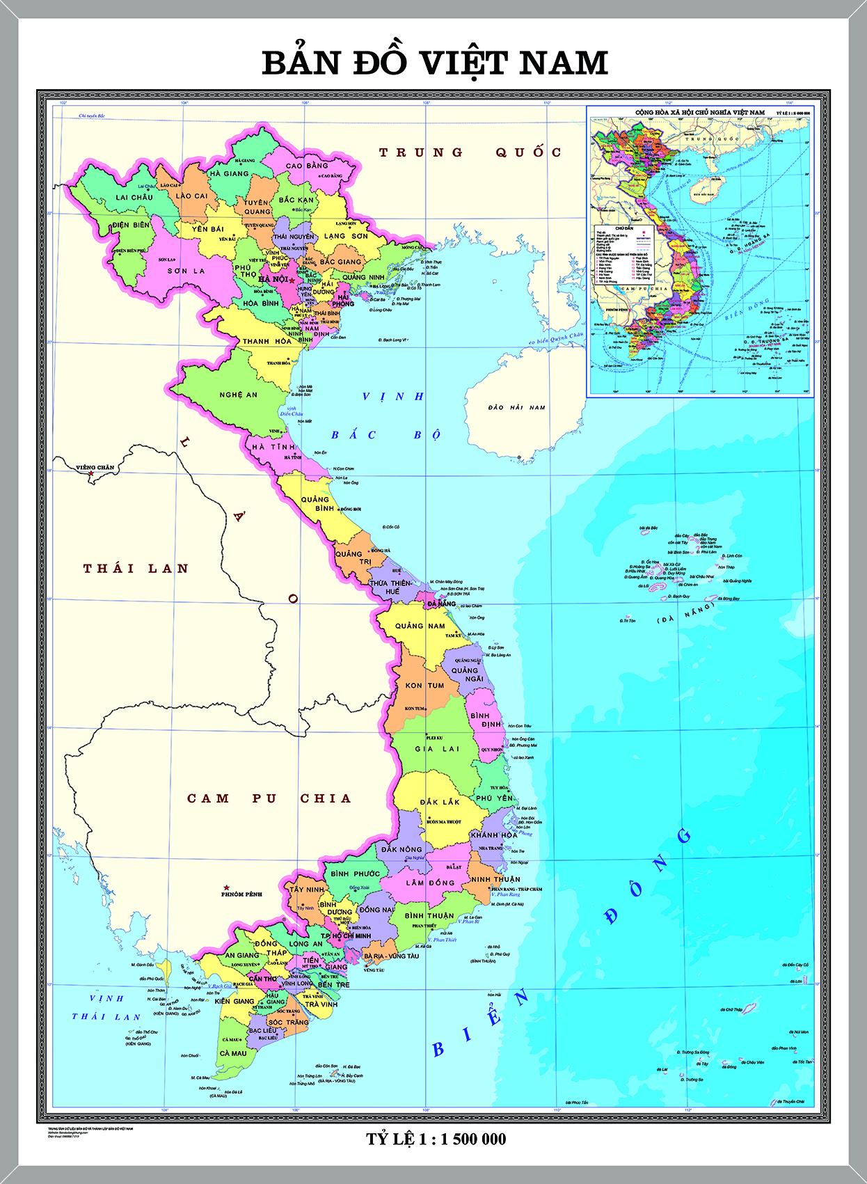 Bản đồ Việt Nam phóng to mới nhất 2024, xem để thêm yêu đất nước mình