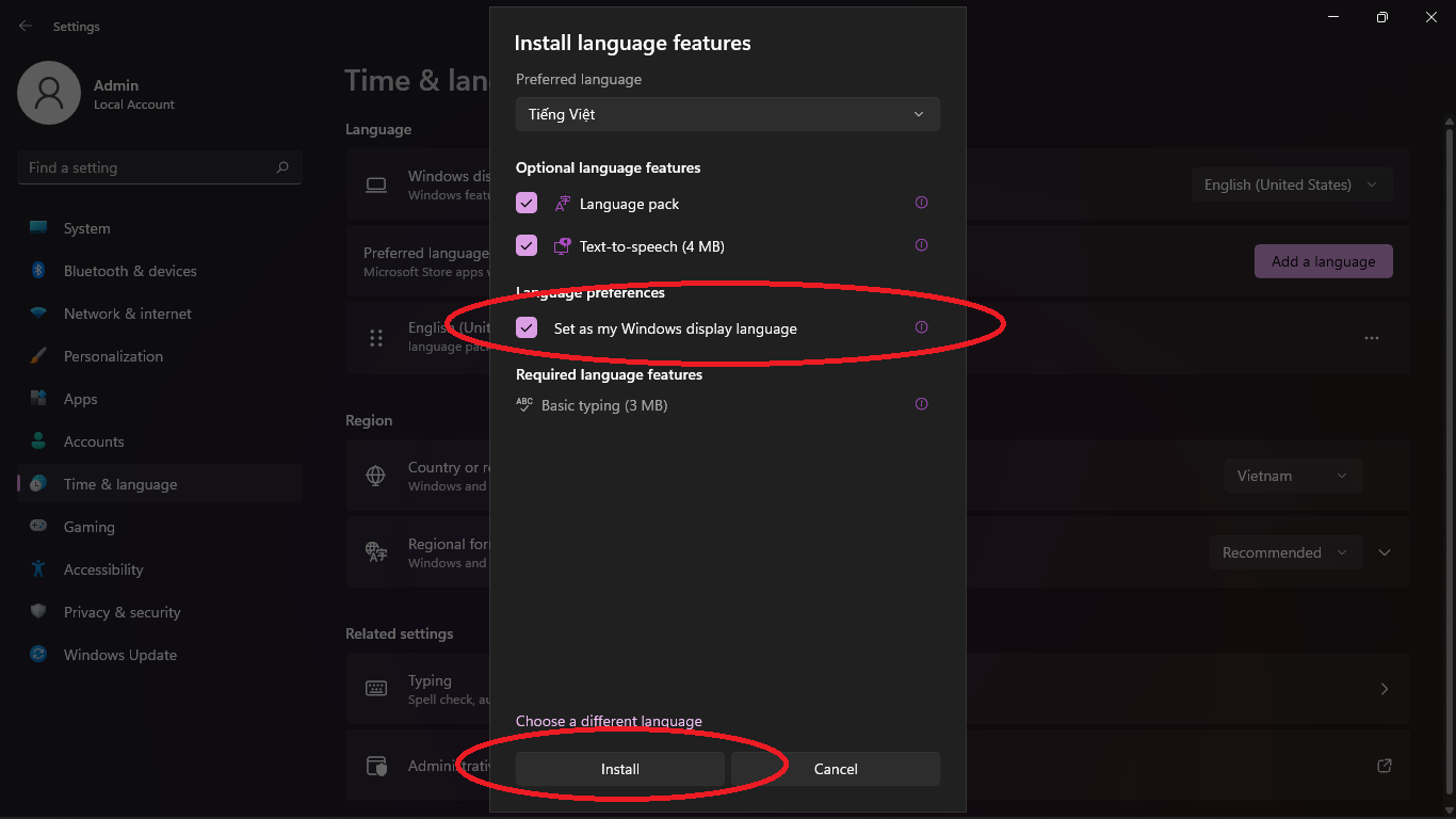 [Thủ thuật] Cách đổi ngôn ngữ sang tiếng việt trong windows 11