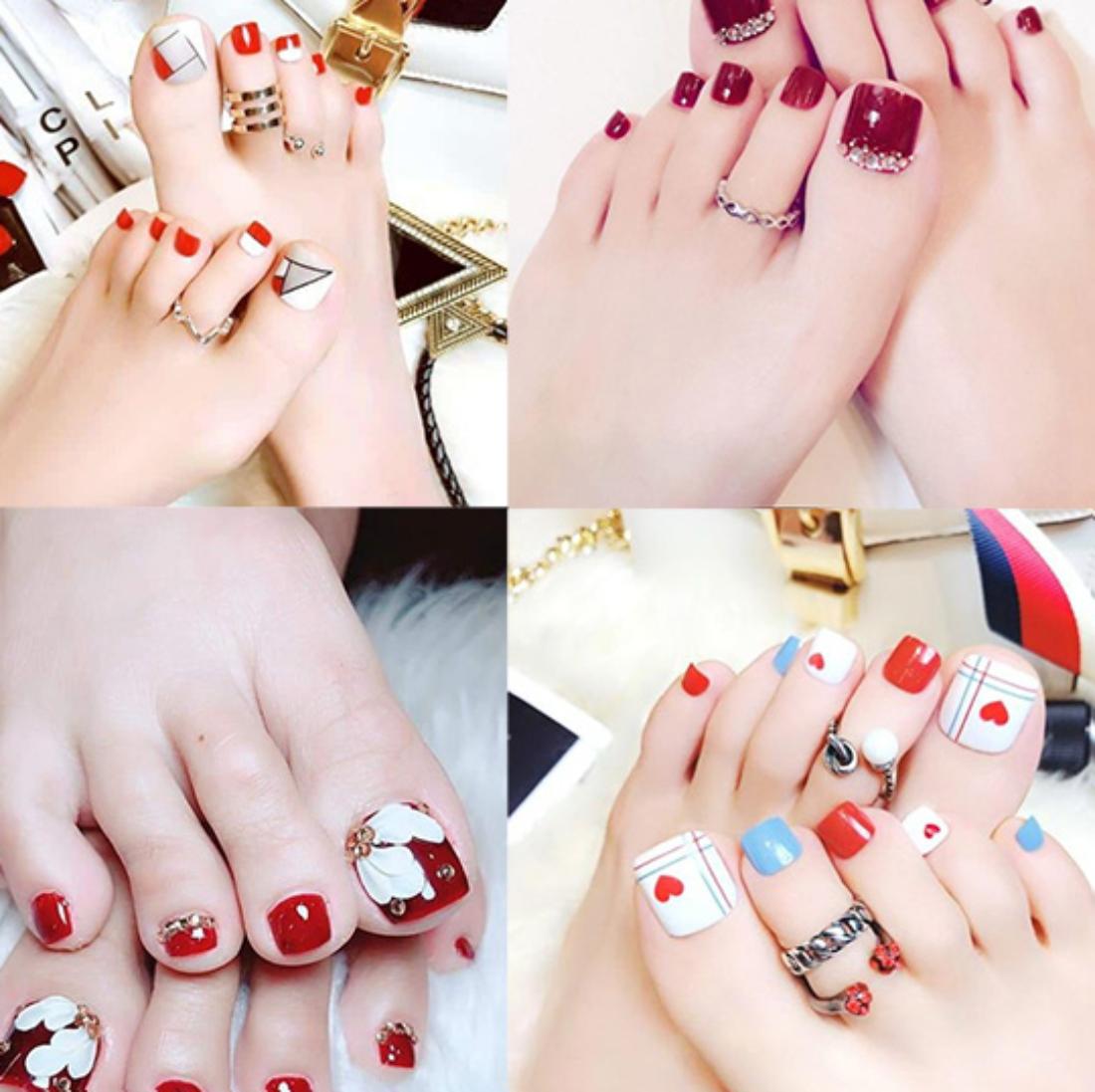 Những mẫu nail chân đẹp đơn giản nhẹ nhàng dẫn đầu xu hướng năm 2024 - xuongnailhongliem