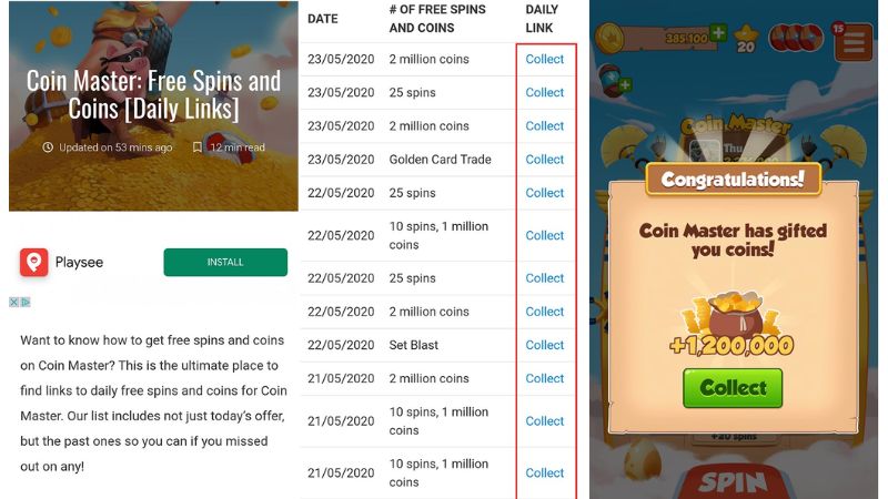 Các cách nhận Spin, code Coin Master tháng 6/2024