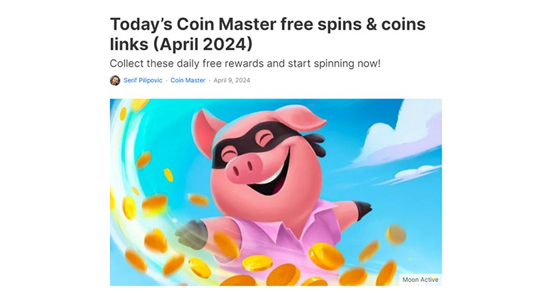 Các cách nhận Spin, code Coin Master tháng 6/2024