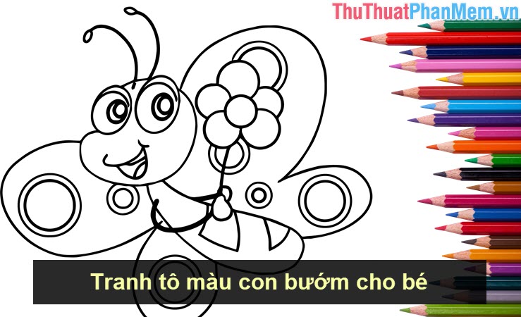 Tô màu tranh con bướm cho bé yêu