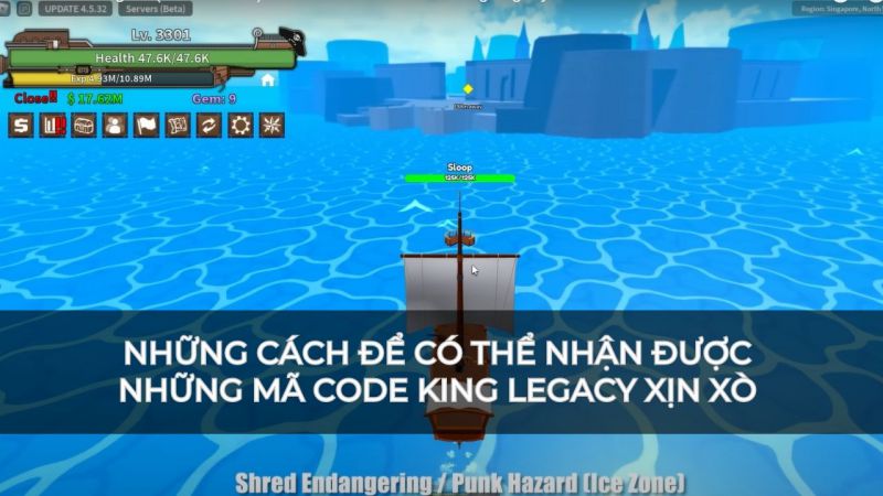 Sử dụng Code King Legacy nhận ngay quà khủng! Nhập ngay!!!