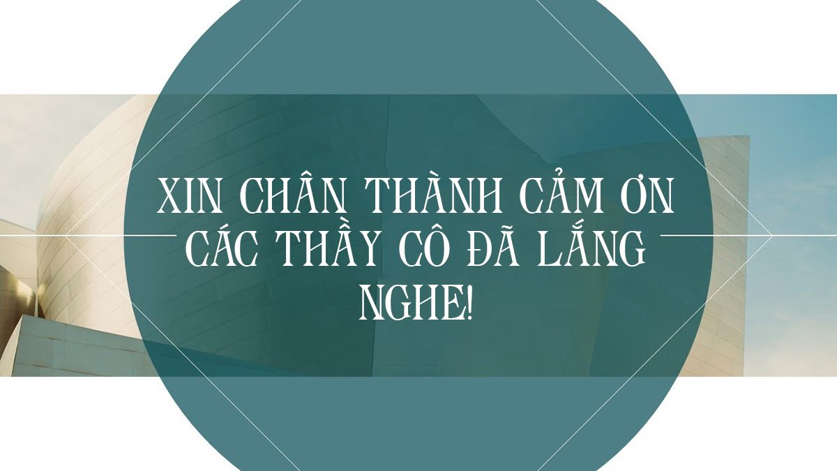 Hình ảnh cảm ơn thầy cô đã lắng nghe để chèn vào Slide PowerPoint