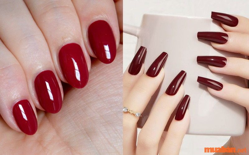 Top 16 mẫu nail màu đỏ rượu quyến rũ, sang trọng