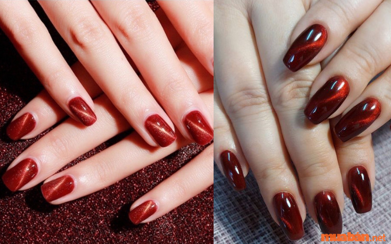 Top 16 mẫu nail màu đỏ rượu quyến rũ, sang trọng