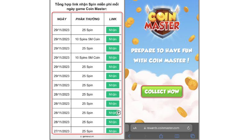 Các cách nhận Spin, code Coin Master tháng 8/2024