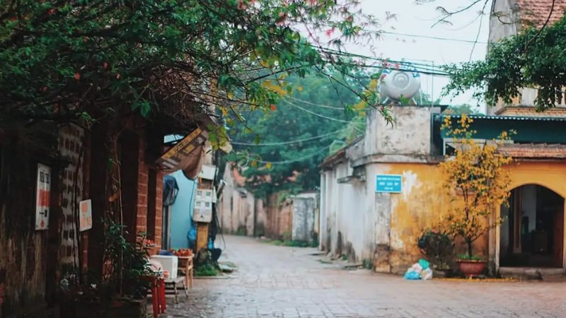 Hình nền đẹp yên bình - Bức tranh làng quê tĩnh lặng