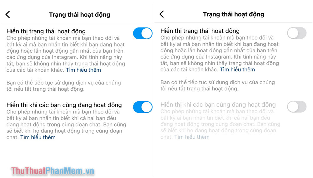 Cách tắt và ẩn hoạt động online trên Instagram