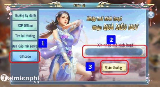 Mã Giftcode Cho Game Nhất Kiếm Giang Hồ Mobile