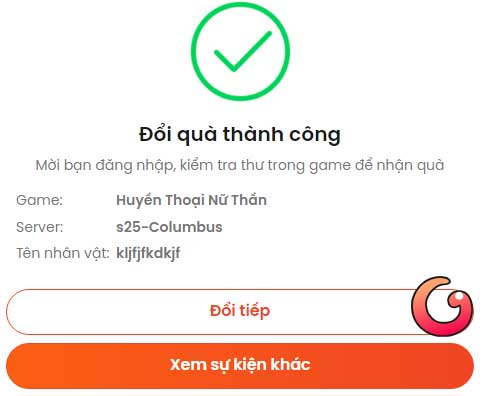 Tổng hợp code Huyền Thoại Nữ Thần mới nhất tháng 9/2024