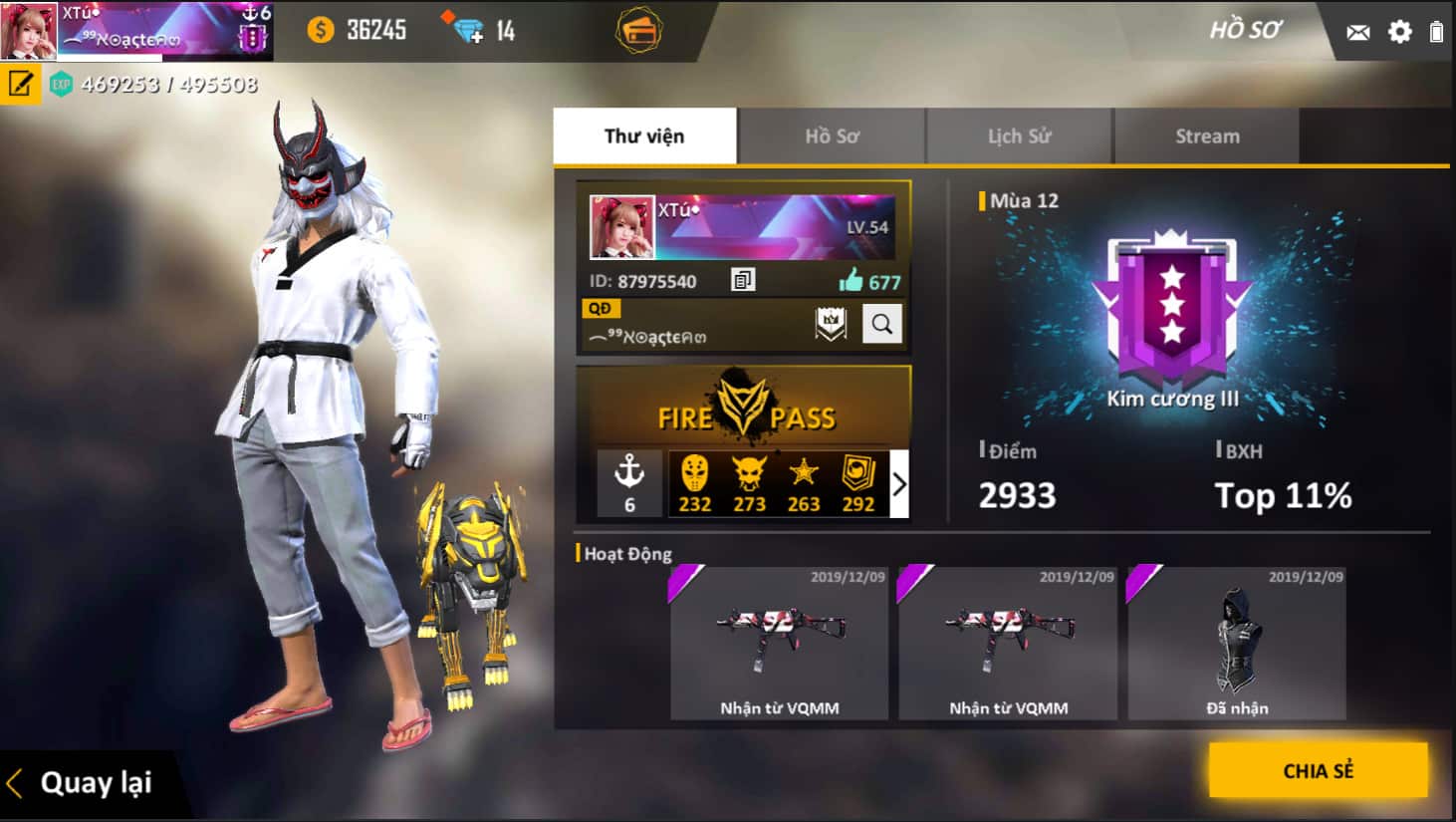 Ảnh Free Fire giàu, ảnh nick Free Fire giàu, ảnh acc Free Fire giàu