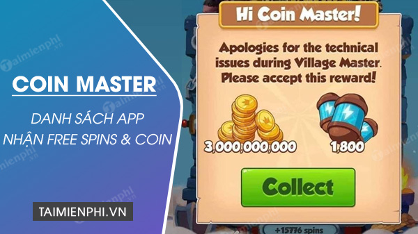 Ưng dụng nhận Spin và Vàng Coin Master hàng đầu