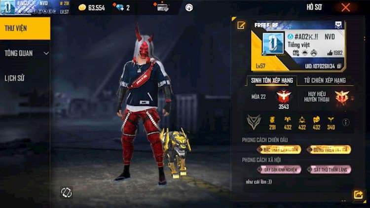 Ảnh Free Fire giàu, ảnh nick Free Fire giàu, ảnh acc Free Fire giàu