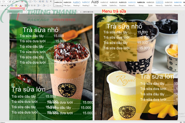 Mẫu Menu Cafe Đẹp File Word Miễn Phí, Hình Ảnh Sắc Nét