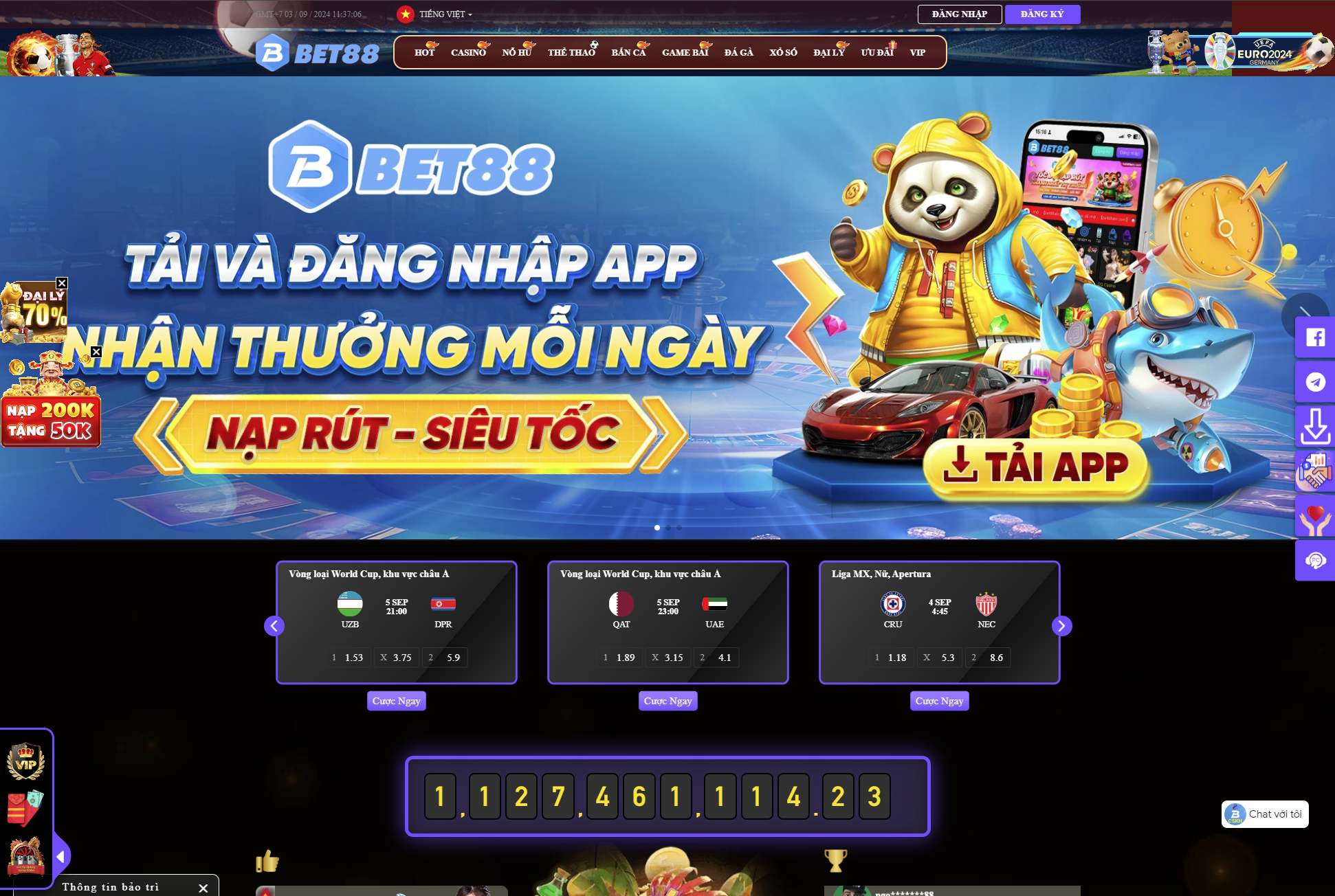 Bet88 - Trang Chủ Giải Trí Cá Cược Hàng Đầu 2024