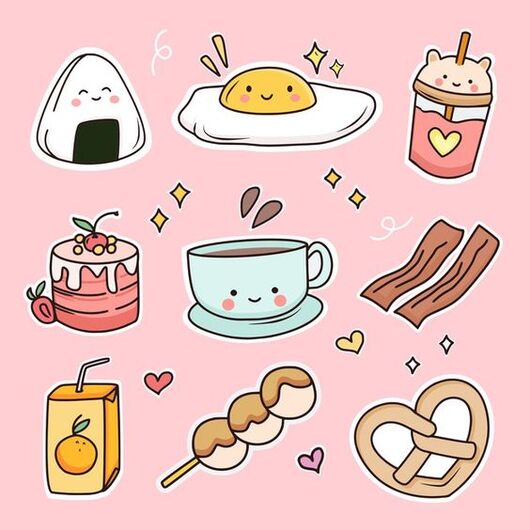 Tổng Hợp Mẫu Sticker Cute Food, Sticker Đồ Ăn Dễ Thương