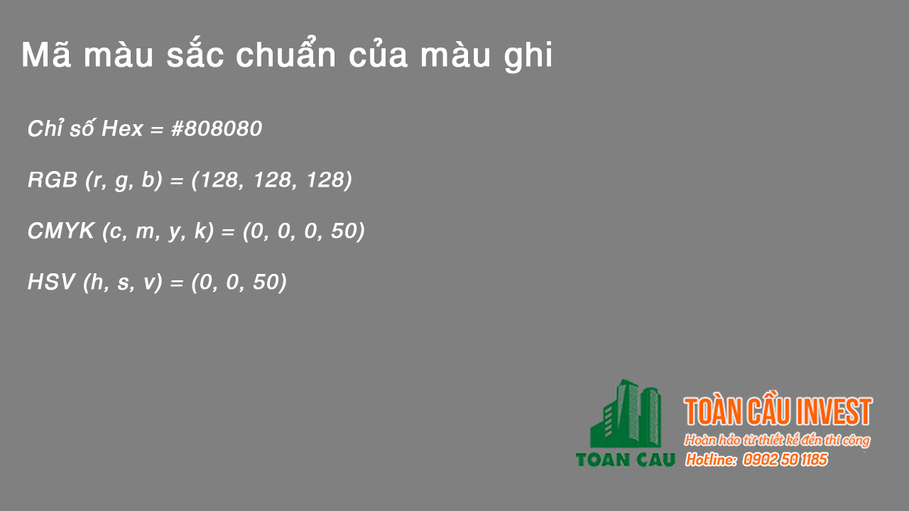 Màu ghi là màu gì? Ứng dụng của màu ghi trong các lĩnh vực