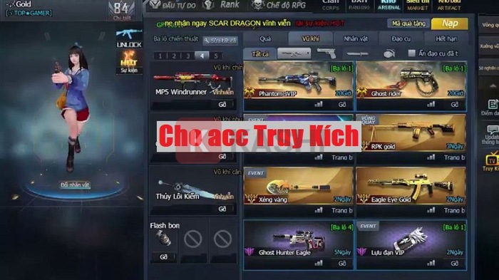 Cho acc Truy kích qq miễn phí - Nhận ngay 1001+ nick Vip mới nhất 2024