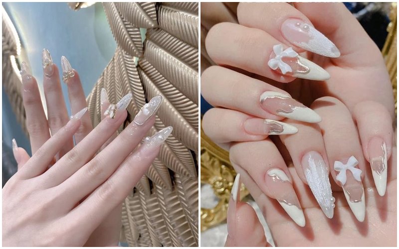 15 mẫu nail nơ xinh đơn giản dễ phối đồ cho nàng tiểu thư