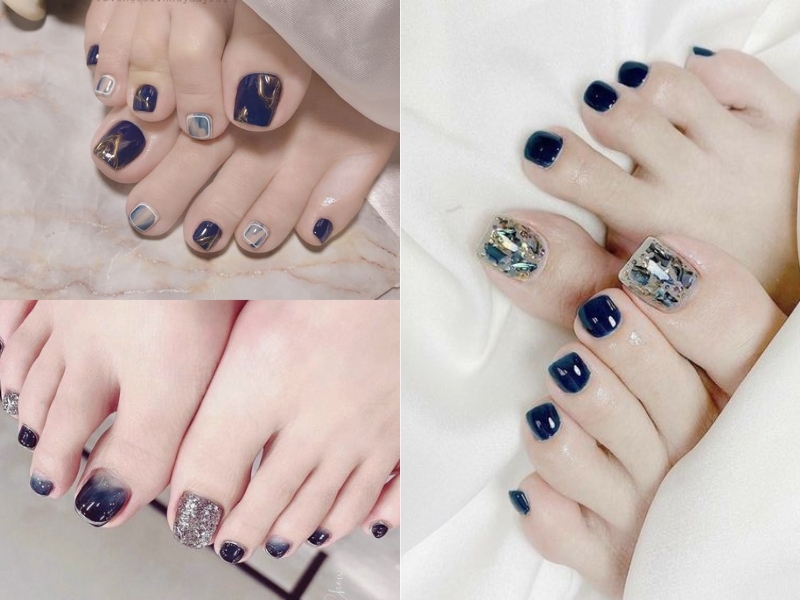 Top 10 Mẫu Nail Chân Màu Xanh Nước Biển Hot Nhất Năm 2024