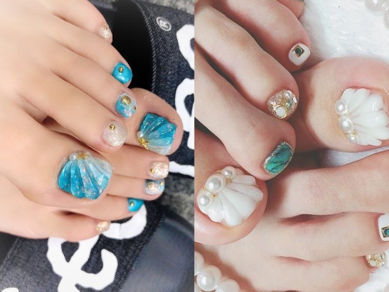 Top 10 Mẫu Nail Chân Màu Xanh Nước Biển Hot Nhất Năm 2024