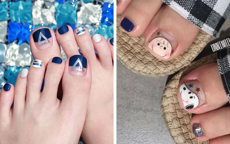 Top 10 Mẫu Nail Chân Màu Xanh Nước Biển Hot Nhất Năm 2024