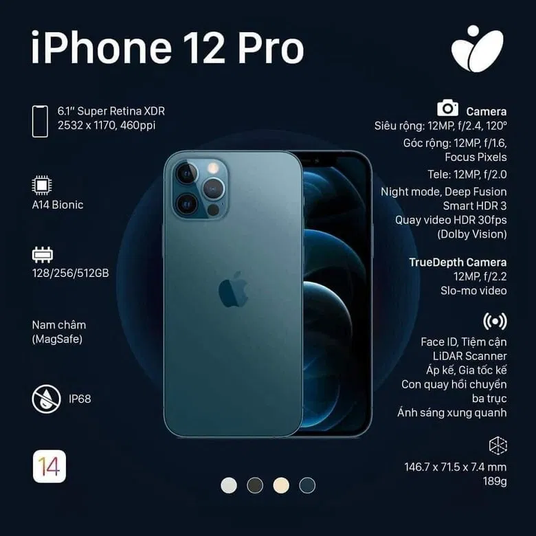 iPhone 12 Pro dài bao nhiêu cm, iPhone 12 Pro bao nhiêu inch nhỉ?