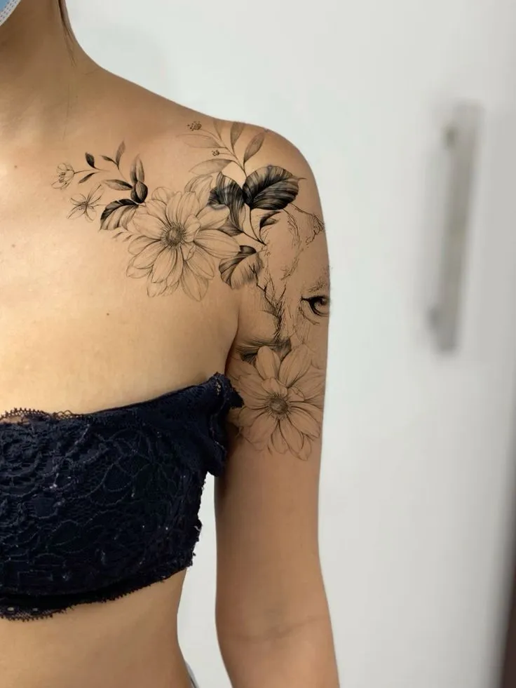 99+ hình xăm bông hoa trên vai được ưa thích nhất hiện nay - Genztattoo