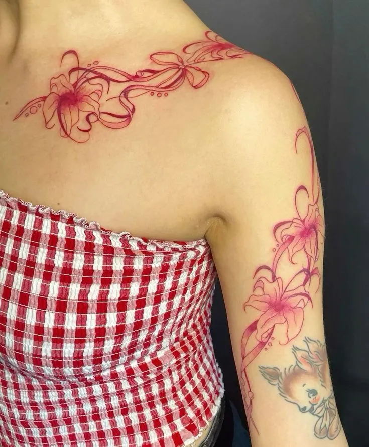 99+ hình xăm bông hoa trên vai được ưa thích nhất hiện nay - Genztattoo