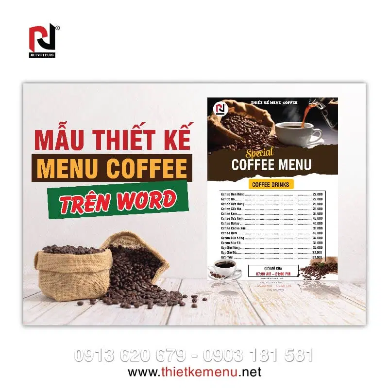 Hướng dẫn cách thiết kế menu cafe bằng word đơn giản - nhanh chóng