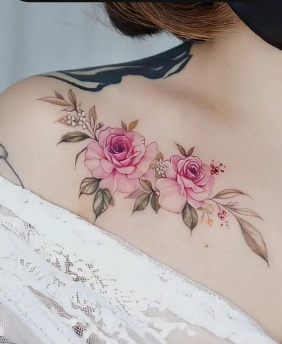 99+ hình xăm bông hoa trên vai được ưa thích nhất hiện nay - Genztattoo