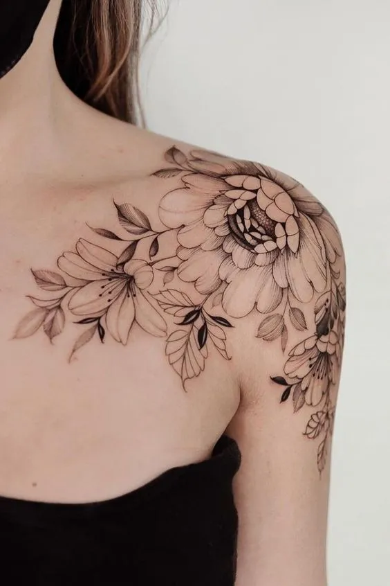 99+ hình xăm bông hoa trên vai được ưa thích nhất hiện nay - Genztattoo