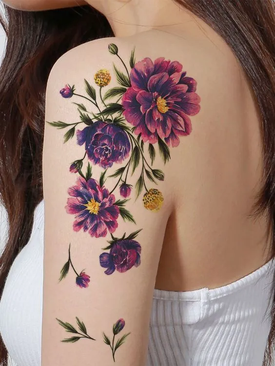 99+ hình xăm bông hoa trên vai được ưa thích nhất hiện nay - Genztattoo