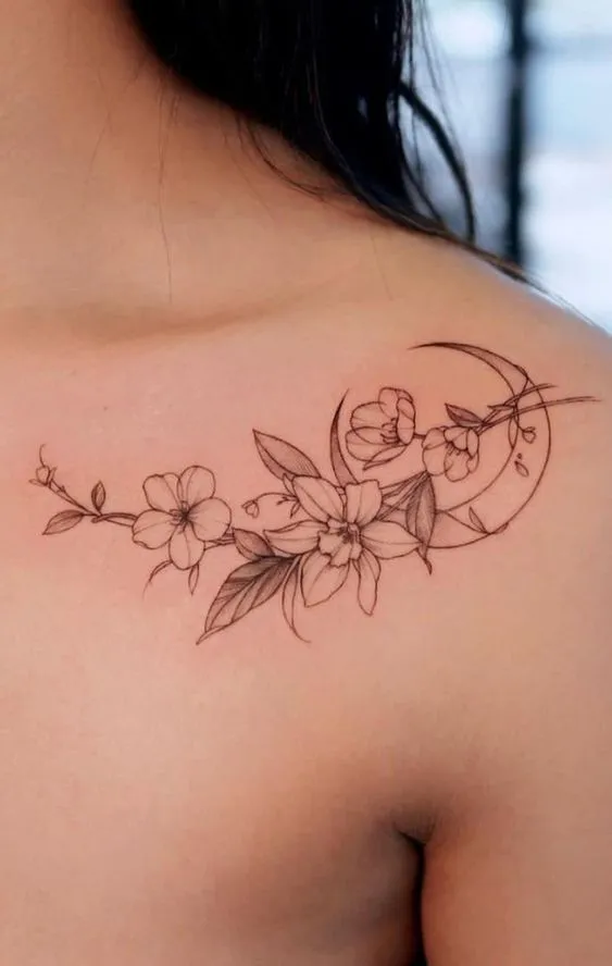 99+ hình xăm bông hoa trên vai được ưa thích nhất hiện nay - Genztattoo