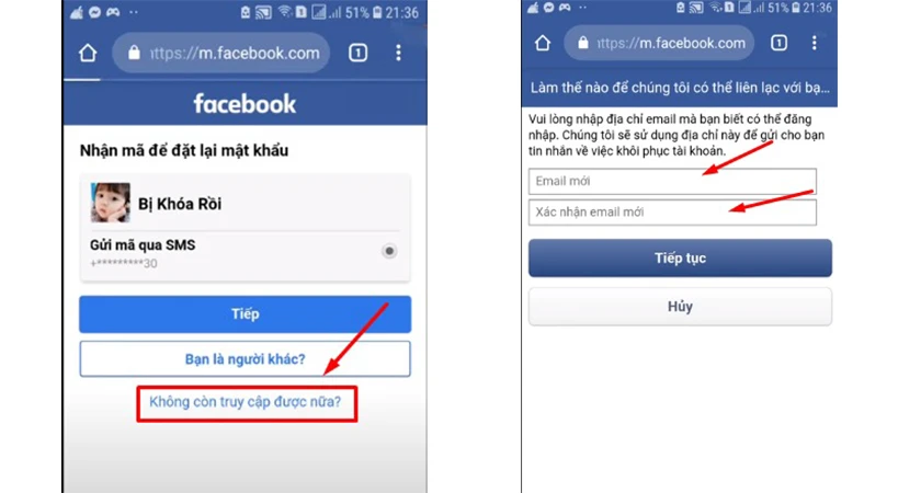 Lấy lại tài khoản Facebook bị hack bằng gmail, số điện thoại