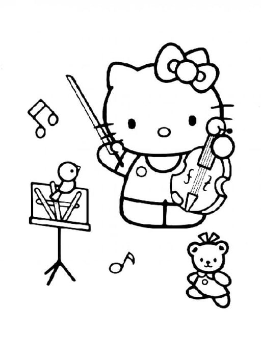 Bộ sưu tập tranh tô màu Hello Kitty đáng yêu