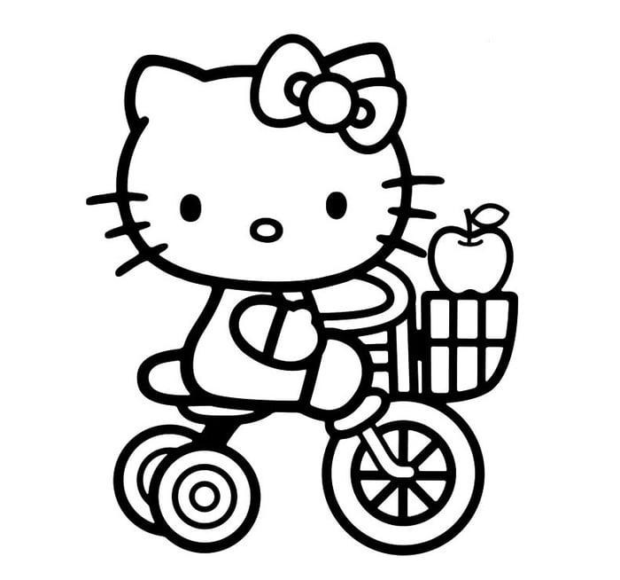 Bộ sưu tập tranh tô màu Hello Kitty đáng yêu